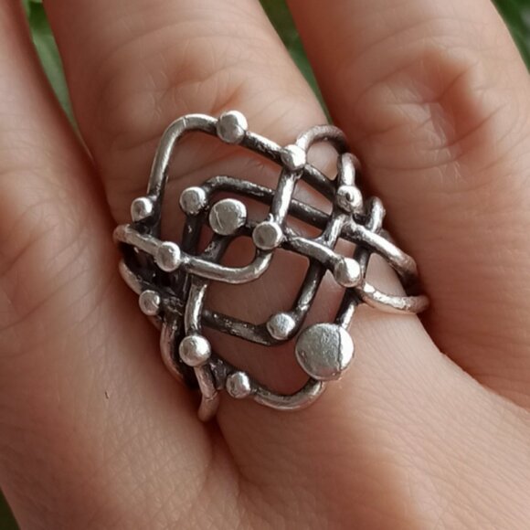 🆕️Turkish Handcrafted Adjustable Zamak Ring | Artisanal Design from Istanbul 💍 - Picture 1 of 15